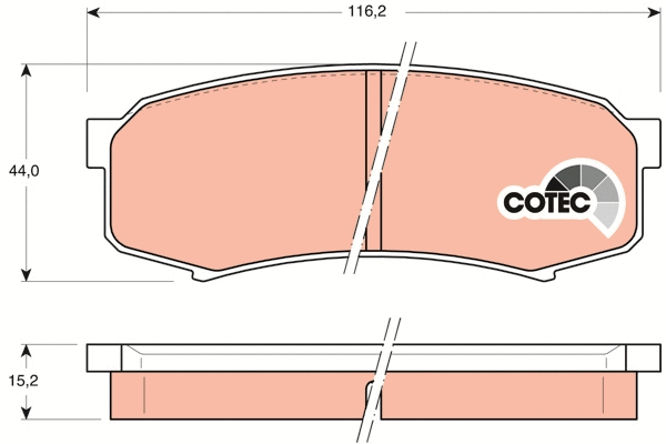 Brake Pad Set, disc brake (GDB1182)