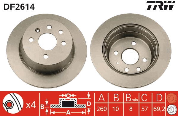 Brake Disc (DF2614)
