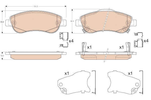 Brake Pad Set, disc brake (GDB3559)