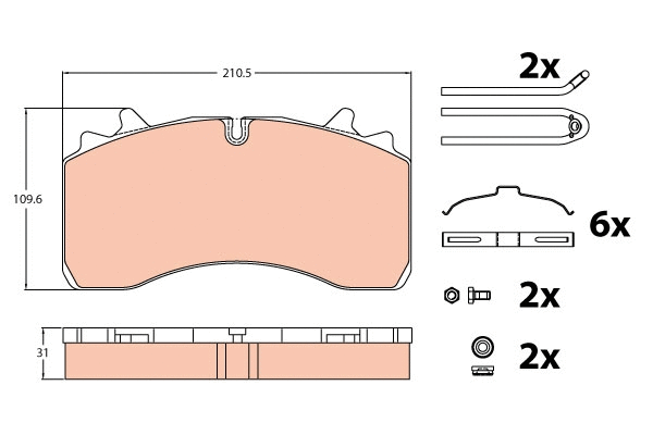 Brake Pad Set, disc brake (GDB5094)