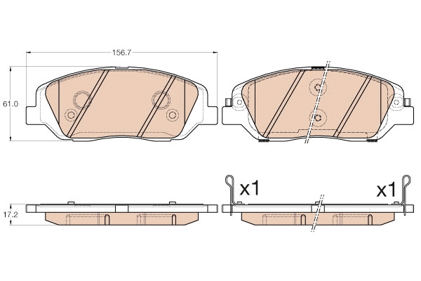 Brake Pad Set, disc brake (GDB3574)