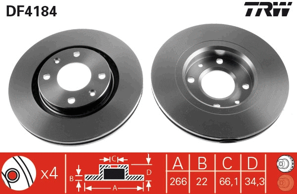 Brake Disc (DF4184)