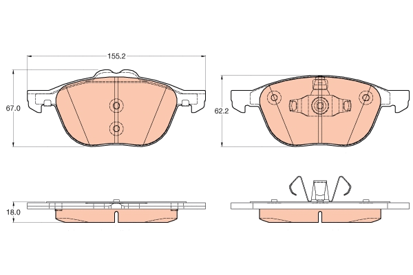 Brake Pad Set, disc brake (GDB2043)