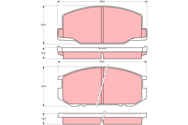 Brake Pad Set, disc brake (GDB216)