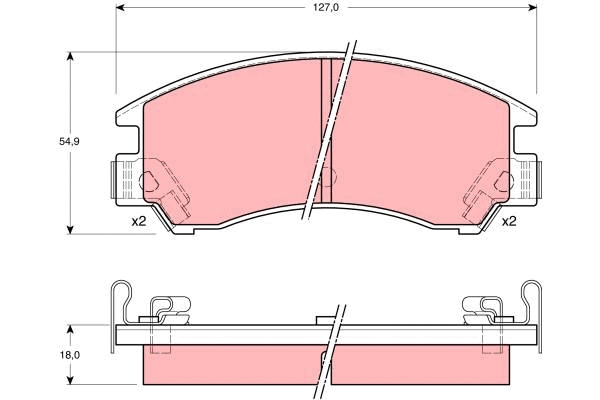Brake Pad Set, disc brake (GDB380)