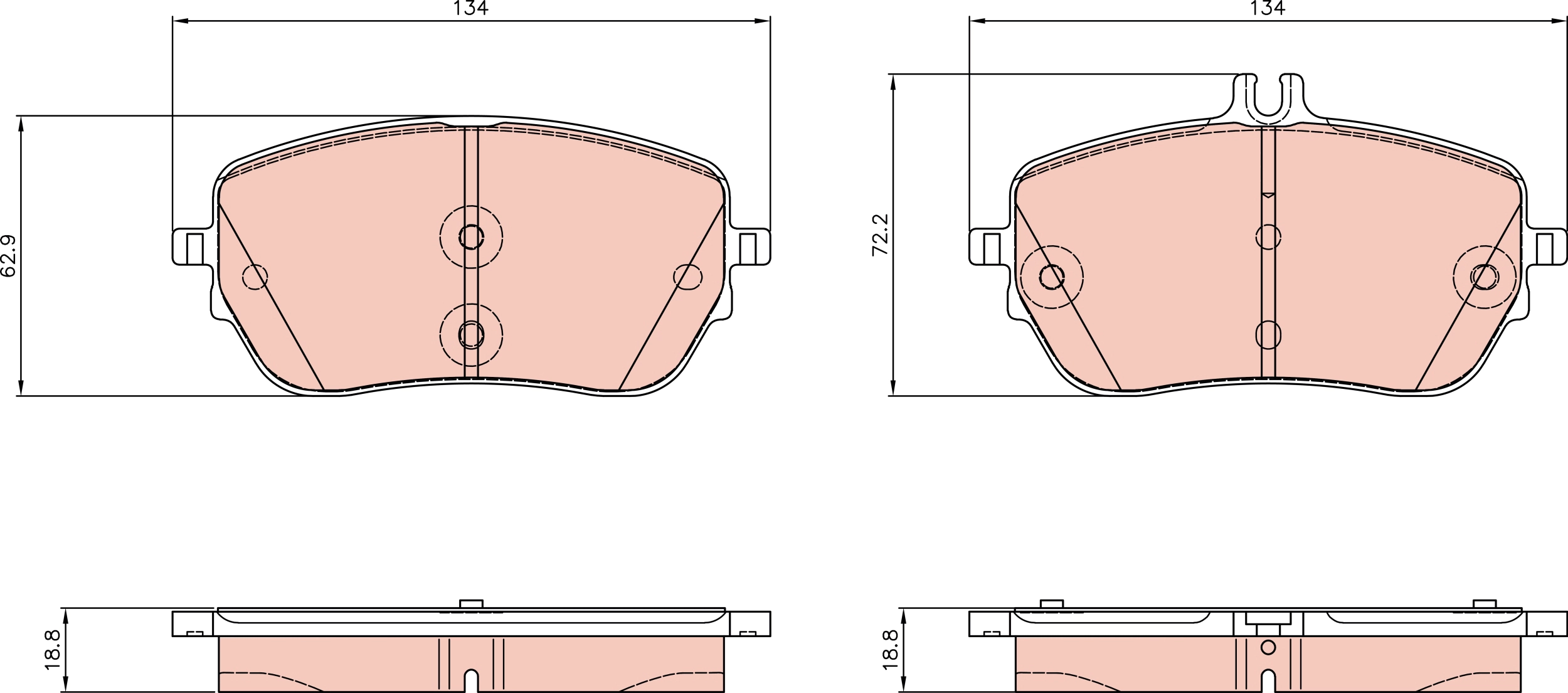 Brake Pad Set, disc brake (GDB8313)