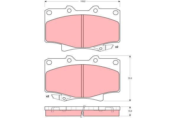 Brake Pad Set, disc brake (GDB1154)