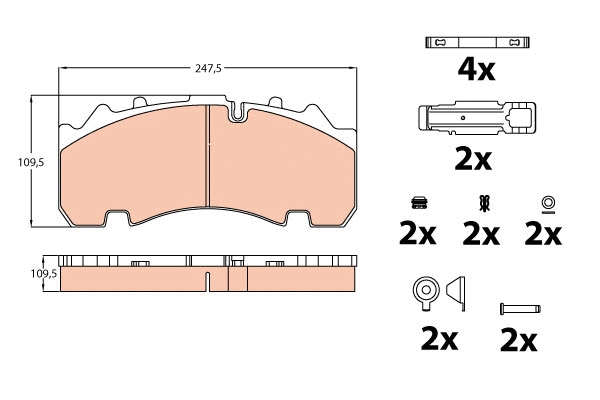 Brake Pad Set, disc brake (GDB5091)