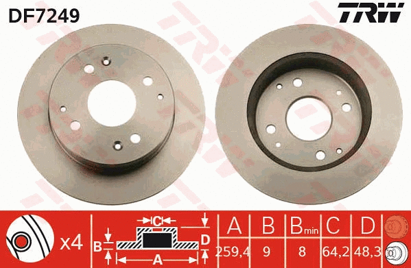 Brake Disc (DF7249)