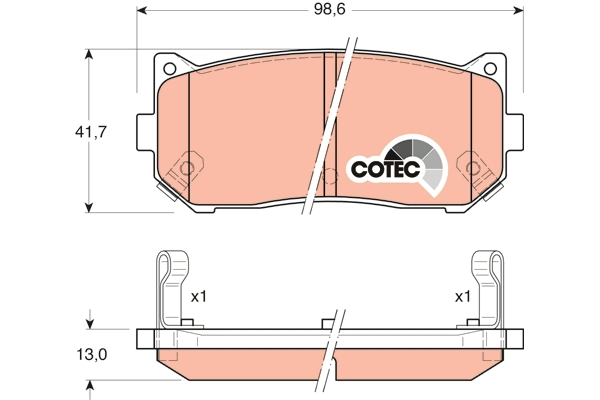 Brake Pad Set, disc brake (GDB3203AT)