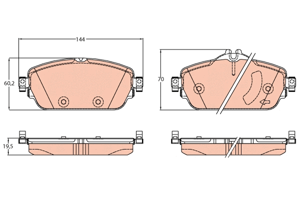 Brake Pad Set, disc brake (GDB2070)