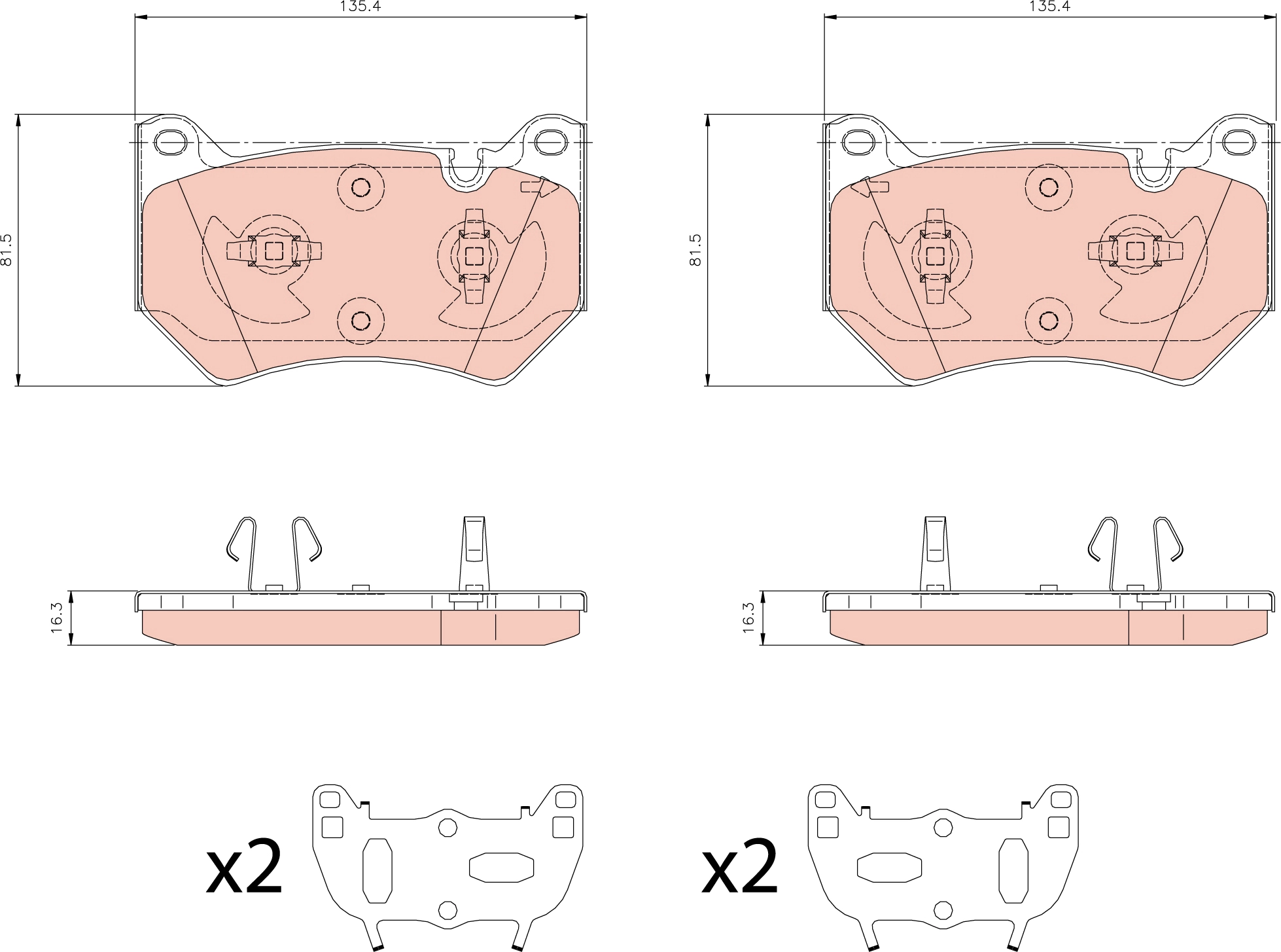 Brake Pad Set, disc brake (GDB8458)