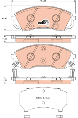 Brake Pad Set, disc brake (GDB3448)