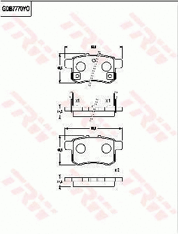 Brake Pad Set, disc brake (GDB7770)