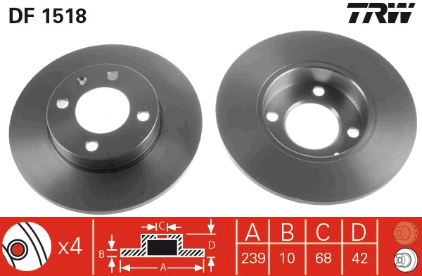 Brake Disc (DF1518)