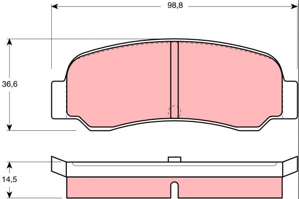 Brake Pad Set, disc brake (GDB209)
