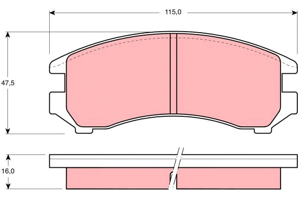 Brake Pad Set, disc brake (GDB731)