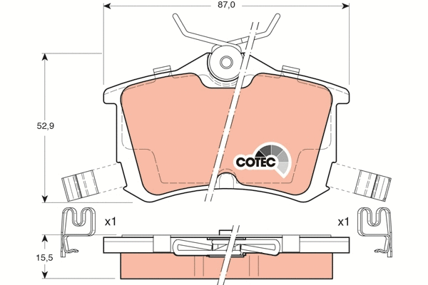 Brake Pad Set, disc brake (GDB3190)