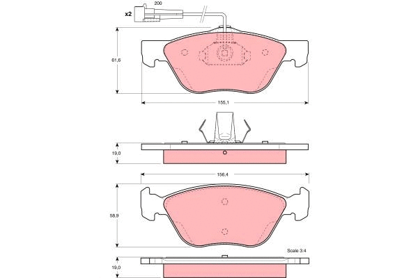 Brake Pad Set, disc brake (GDB1338)