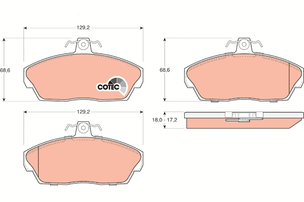 Brake Pad Set, disc brake (GDB1319)
