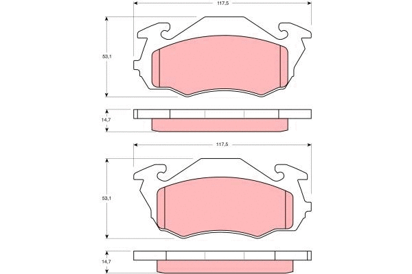 Brake Pad Set, disc brake (GDB3136)