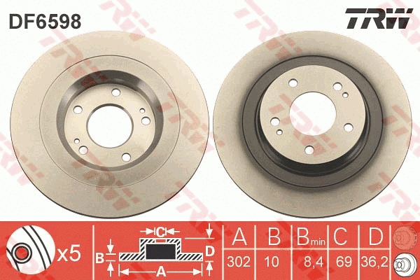 Brake Disc (DF6598)