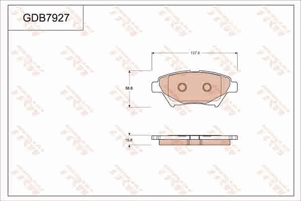 Brake Pad Set, disc brake (GDB7927AT)