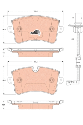 Brake Pad Set, disc brake (GDB1867)