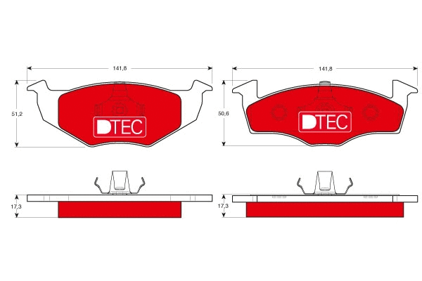 Brake Pad Set, disc brake (GDB1274DTE)