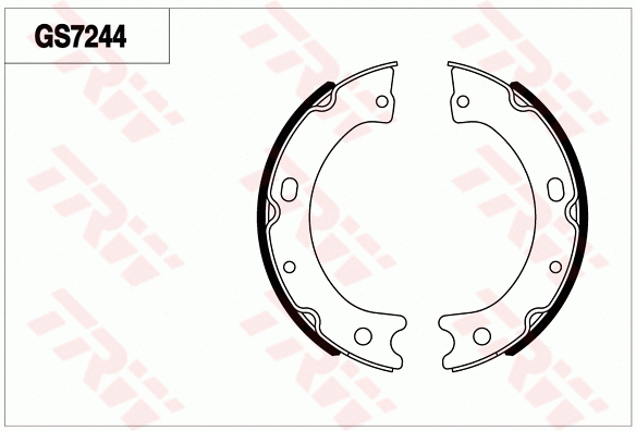 Brake Shoe Set, parking brake (GS7244)