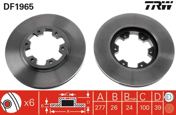 Brake Disc (DF1965)