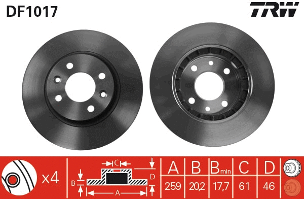 Brake Disc (DF1017)