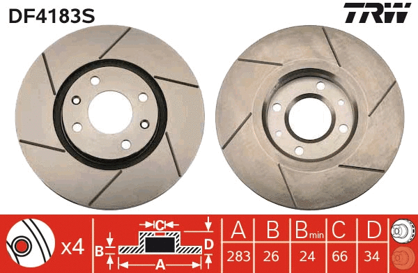 Brake Disc (DF4183S)