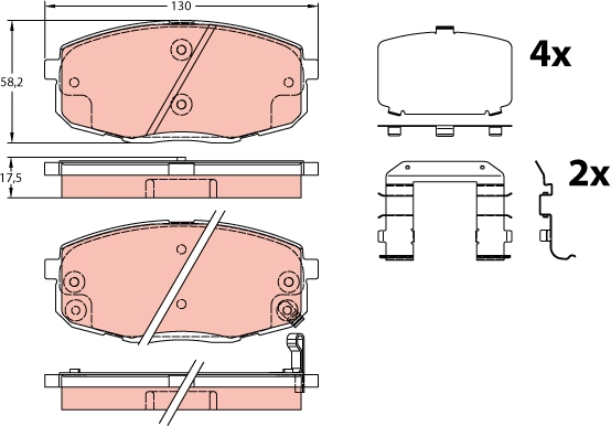 Brake Pad Set, disc brake (GDB3450AT)