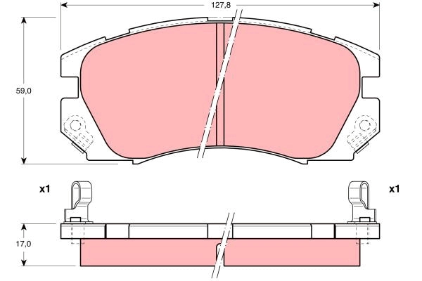 Brake Pad Set, disc brake (GDB1179DT)