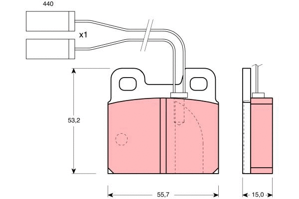 Brake Pad Set, disc brake (GDB363)