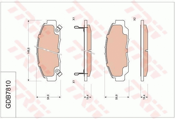 Brake Pad Set, disc brake (GDB7810)