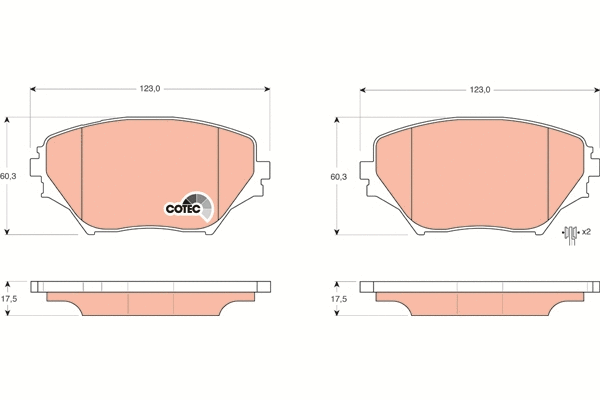 Brake Pad Set, disc brake (GDB3251)