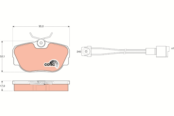 Brake Pad Set, disc brake (GDB820)