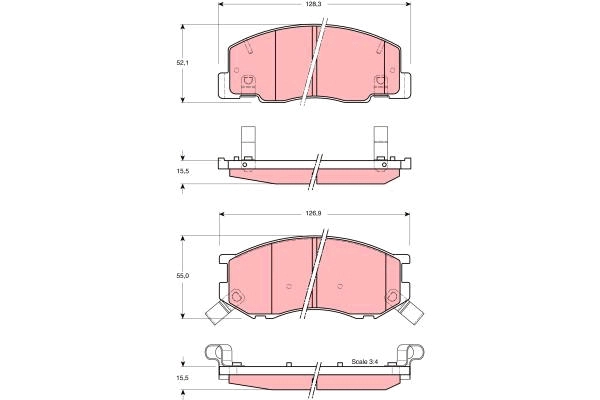 Brake Pad Set, disc brake (GDB3157DT)