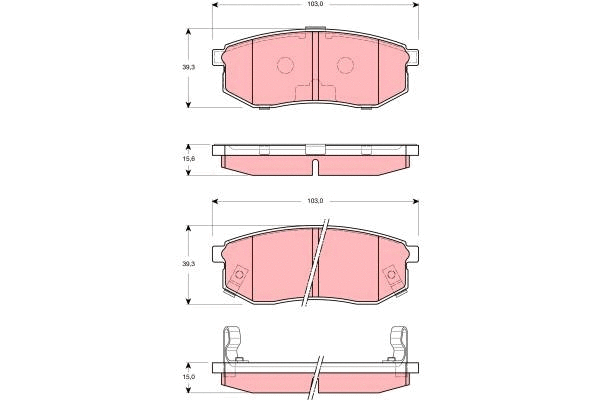 Brake Pad Set, disc brake (GDB3260)