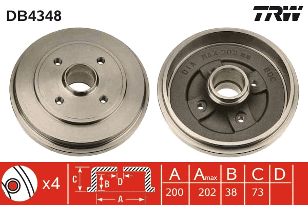 Brake Drum (DB4348)