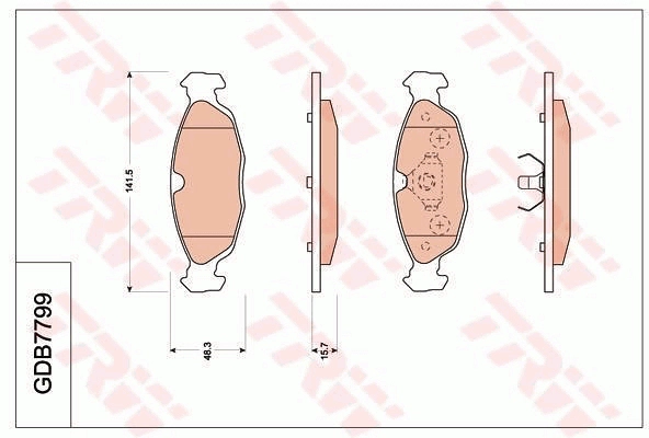 Brake Pad Set, disc brake (GDB7799AT)