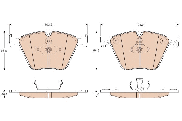 Brake Pad Set, disc brake (GDB1964)