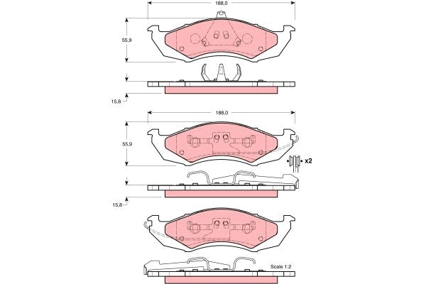 Brake Pad Set, disc brake (GDB4032)