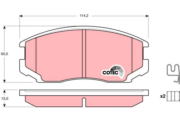 Brake Pad Set, disc brake (GDB3214AT)