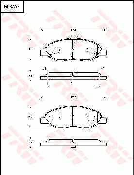 Brake Pad Set, disc brake (GDB7743AT)
