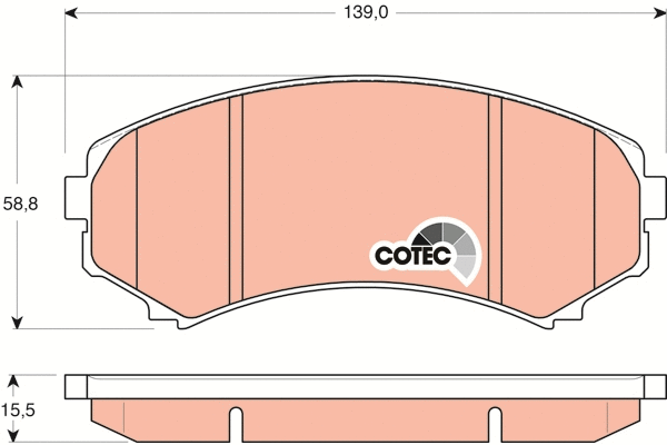 Brake Pad Set, disc brake (GDB3246)