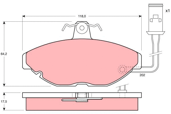 Brake Pad Set, disc brake (GDB428)
