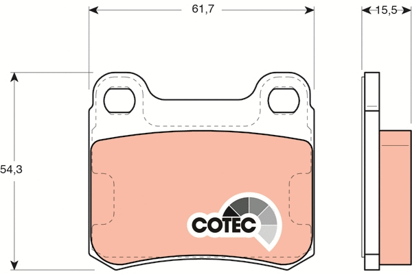 Brake Pad Set, disc brake (GDB911)